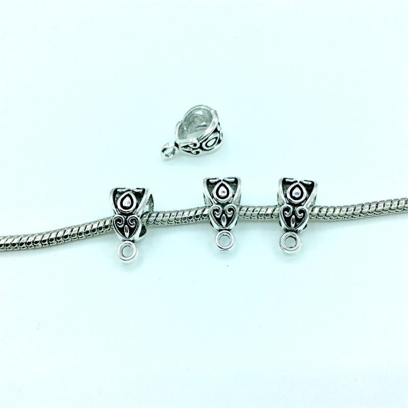 Alloy Bead-Hanger Spacer Beads Vintage Tibetan Style 100pcs 3