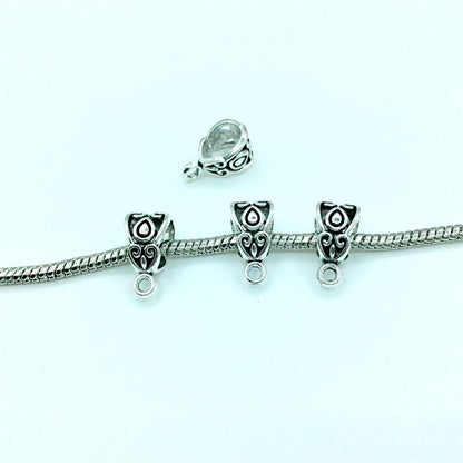 Alloy Bead-Hanger Spacer Beads Vintage Tibetan Style 100pcs 3
