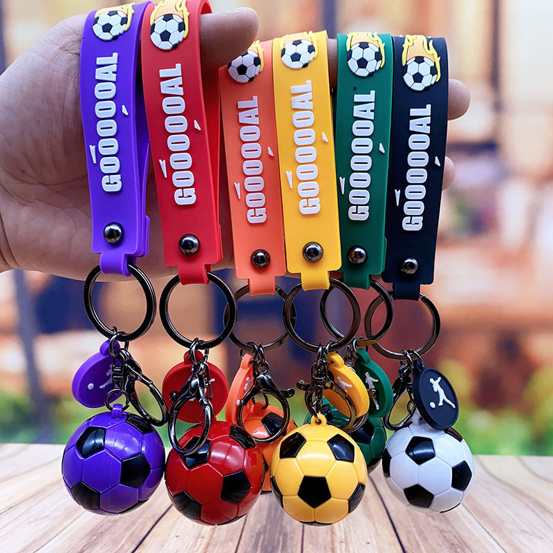 Acrylic World Cup Football Keychain Mini Soccer Ball Colorful Design 3