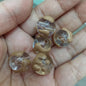 Hand Painted Round Acrylic Beads 16mm Transparent Icing Design 100pcs 11