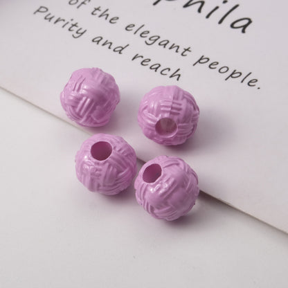 Colored Yarn Ball Acrylic Beads 12mm Large Hole 100pcs 11