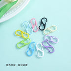 Alloy Double Headed Painted Clasps 3cm Metal Keychain Hardware 20pcs 2