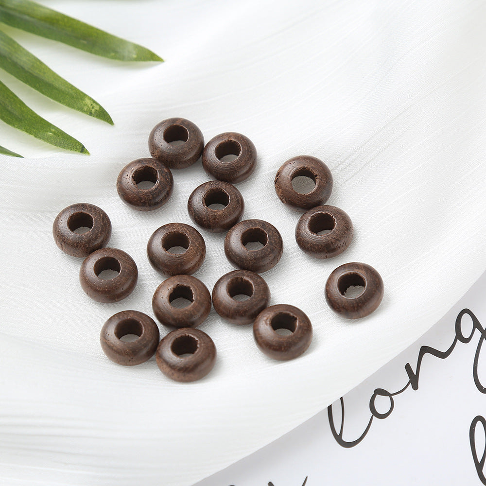Wood Round Spacer Beads 14mm Black Solid 50pcs 3