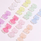 Transparent Bow Acrylic Beads 20x30mm Crackle Pastel 10pcs 4