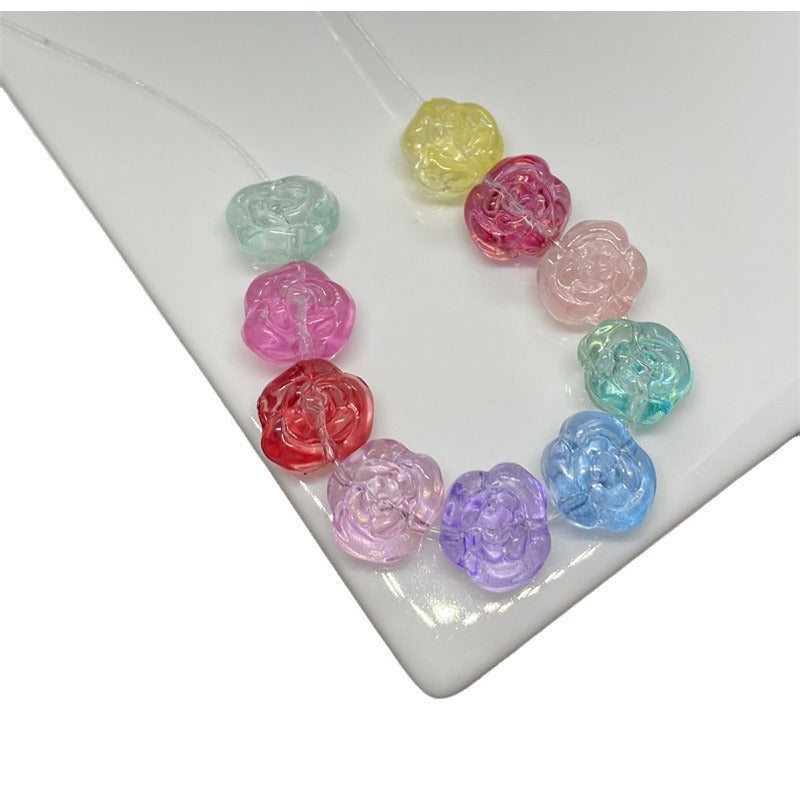 Czech Glass Beads Rose 12mm Soft Purple Pink 100pcs 4