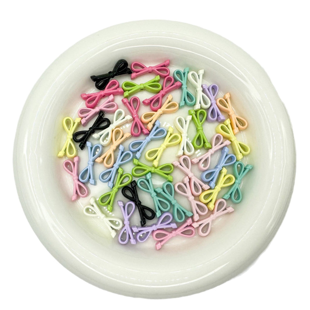 Eight Character Shaped Bow Tie Metal Beads 10*22mm Baking Painted 10pcs 5