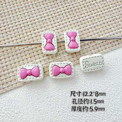 Sunflower and Gift Box Metal Beads 12mm Pastel Painted 10pcs 10