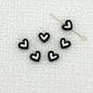 Heart Metal Beads 8mm Two-Tone Enamel Baked Finish 20pcs 19