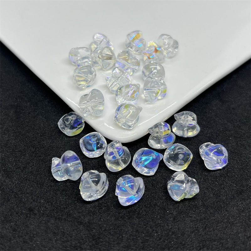 Transparent Duck Glass Beads 12mm Amber Translucent 100pcs 8