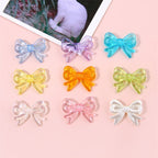 Colored Clear Bow Ribbon Acrylic Beads 18mm Translucent 100pcs 6