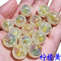Colored Crackle Round Acrylic Beads 16mm Glossy Translucent 100pcs 10