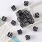 Acrylic Square Beads 14mm Black and White Tone 10pcs 4