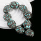 Egg Shaped Rhinestone Beads 23mm Polymer Clay Full Pave Blue Brown 6pcs 3