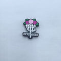 Silicone Focal Beads Halloween Skeleton Hand Cheeky Phrase 20pcs 6