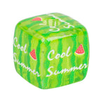Watermelon Puppy Printed Acrylic Square Beads 14mm 10pcs 4