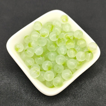 Dual Color Round Glass Beads 8mm Gradient Painted 100pcs 14