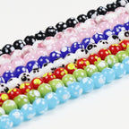 Lampwork Glass Beads Round 10mm Kitten Paws Pattern Glossy 50pcs 2