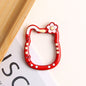 Painted Kitty Keychain Metal Zinc Alloy Floral Design 6pcs 11