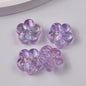Transparent Flower Acrylic Beads 17mm Flat Plum Blossom 50pcs 6