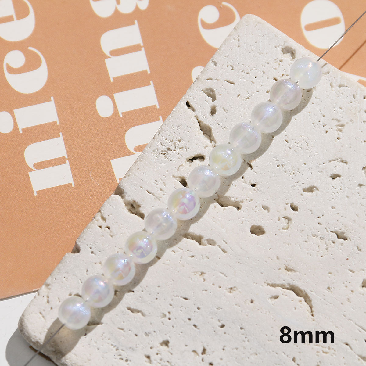 Pearl Acrylic Beads 8-16mm Mermaid Imitation Shimmer 10pcs 6