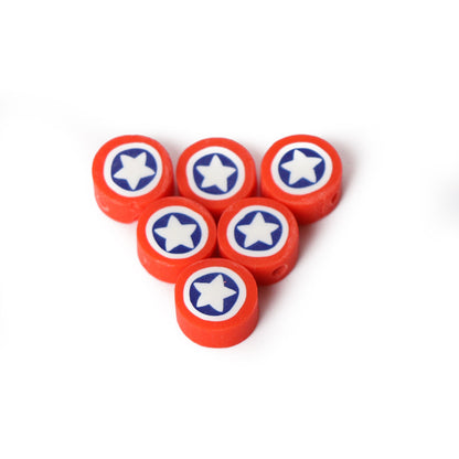 Flat Clay Beads 10mm Hero Series Polymer Colorful 100pcs 11
