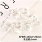 Transparent Bow Acrylic Beads 31mm AB Colored Plating 1pc 7