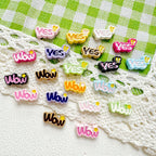 Baking Painted WOW&YES Metal Beads 13mm 15mm Colorful Alloy 20pcs 4