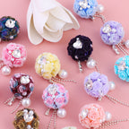Flower Cluster Round Clay Beads 22mm Tassel Rose Gem 5pcs