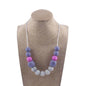 Silicone Beaded Keychain Necklace Matte Marble Hexagon Beads 9