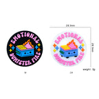 Silicone Focal Beads Emotional Dumpster Fire Text 20pcs 3