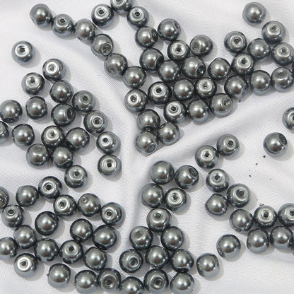 Pearl Round Glass Beads 10mm Luminous Mixed Colors 40pcs 11