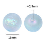 Matte Star Acrylic Beads 16mm Pastel Colors Round 50pcs 4