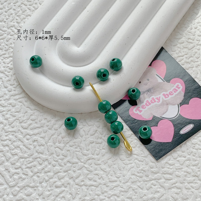 Christmas Series Metal Beads Baking Painted Alloy 20pcs 37