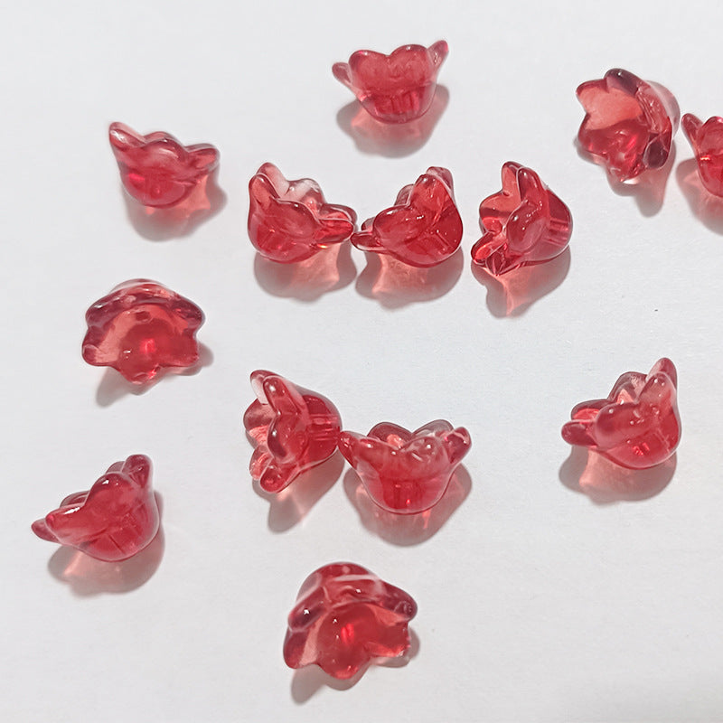 Czech Glass Beads Wind Chime Flower 12mm Pastel Glossy 100pcs 28