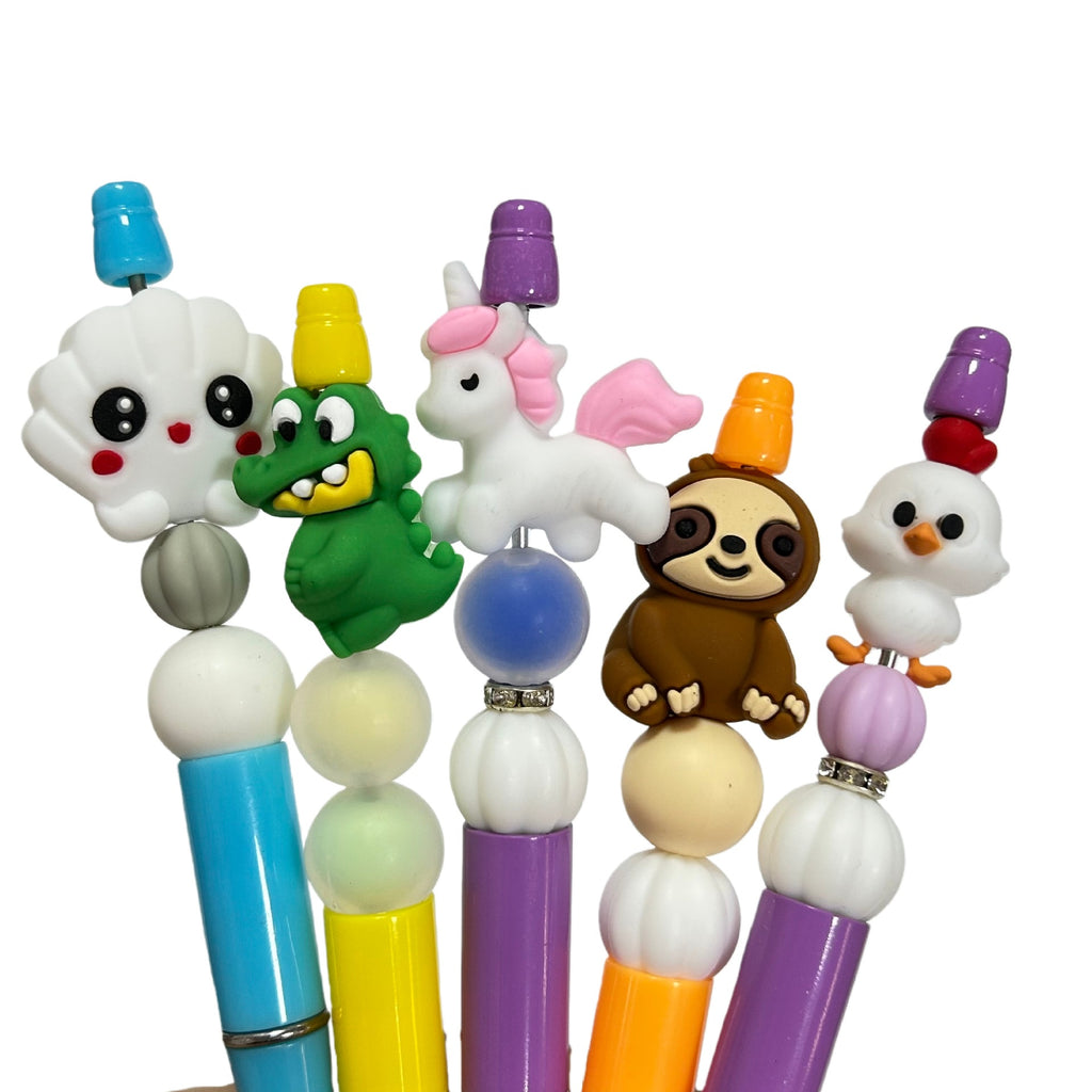 Silicone 3D Focal Beads Cartoon Animals Mixed Variety 20pcs 4