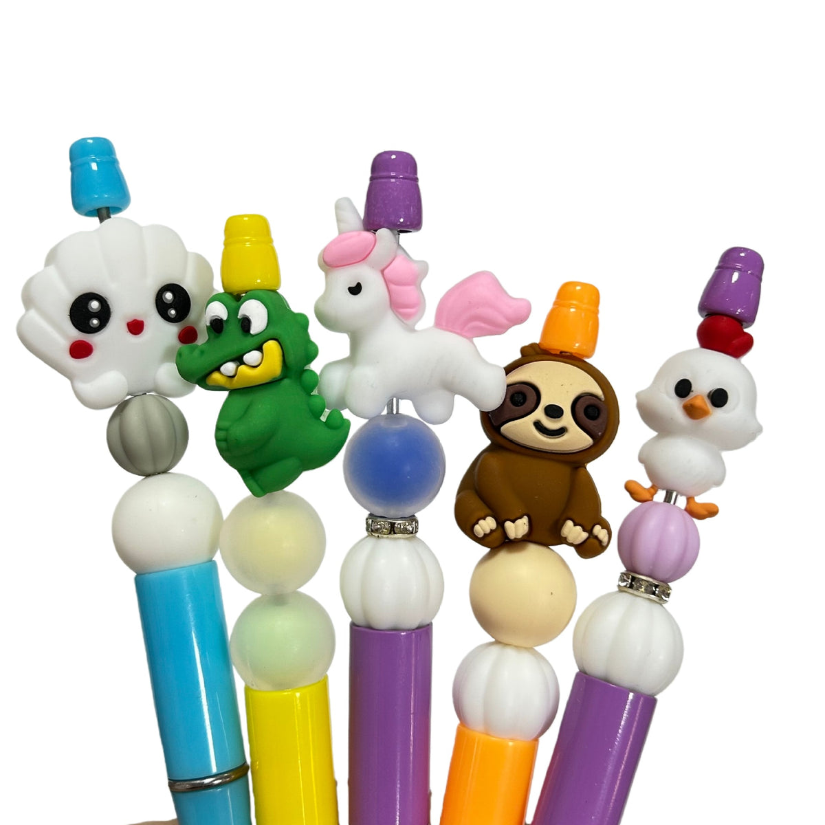 Silicone 3D Focal Beads Cartoon Animals Mixed Variety 20pcs 4