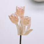 Glow in Dark Tulip Bouquet Resin Beads 37mm Iridescent Pastel 50pcs 4
