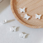 Butterfly Metal Beads 12mm Delicate Textured Alloy 100pcs 3