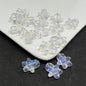Frosted Gingerbread Man Glass Beads 14x15mm Colorful 100pcs 7