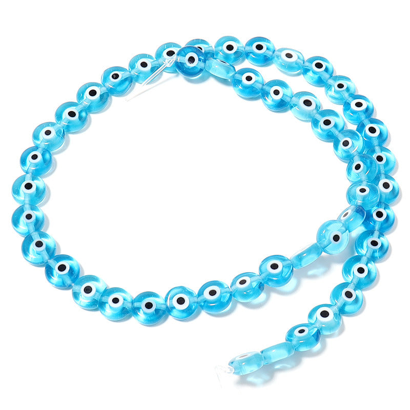 Flat Millefiori Evil Eye Lampwork Seed Glass Beads 4mm 90pcs 12