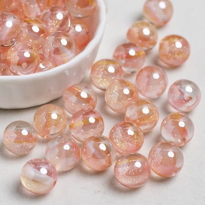 Glimmer Nebulous Resin Beads 12mm Round Multicolor Gradient 20pcs 11