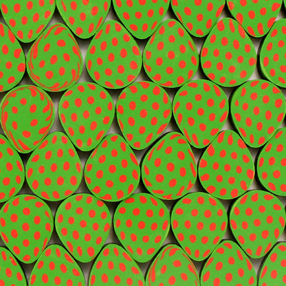 Easter Egg Clay Beads 10mm Colorful Pattern Polymer 100pcs 10