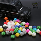 Opaque Bubblegum Beads 20mm Imitation Pearl Waxberry Textured 200pcs 15