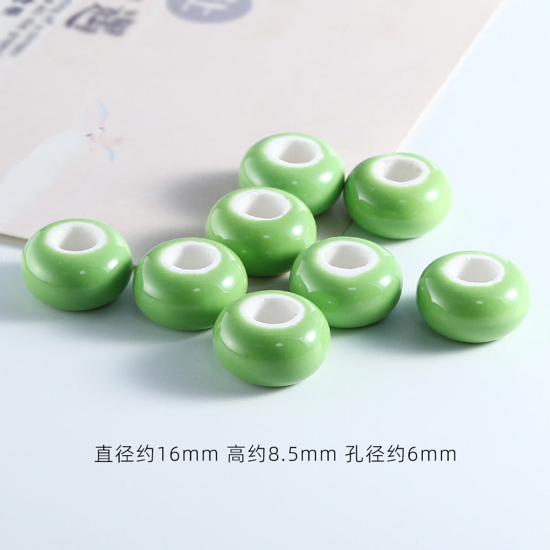Ceramic Round Spacer Beads 16mm Solid Color 20pcs 14