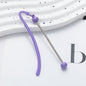 Beadable Bookmark Metal Curved Design Shiny Bead Ends Multicolor 15