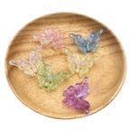 Transparent Butterfly Acrylic Beads 22x33mm Vertical Hole 1pc 5