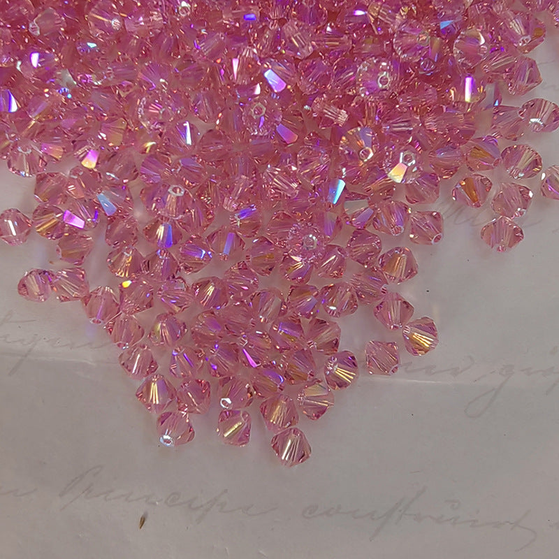 Electroplated Seed Glass Beads 4mm Faceted Multi Colored 40pcs 29