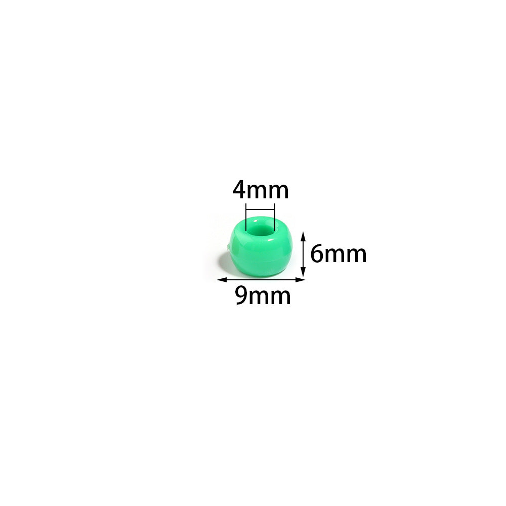 Festival Theme Pony Beads 9mm Acrylic Assorted Colors 200pcs 4