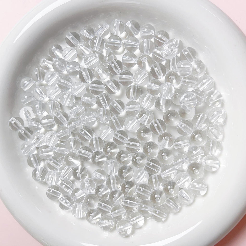 Transparent Round Acrylic Beads 4-12mm Clear Smooth 400pcs