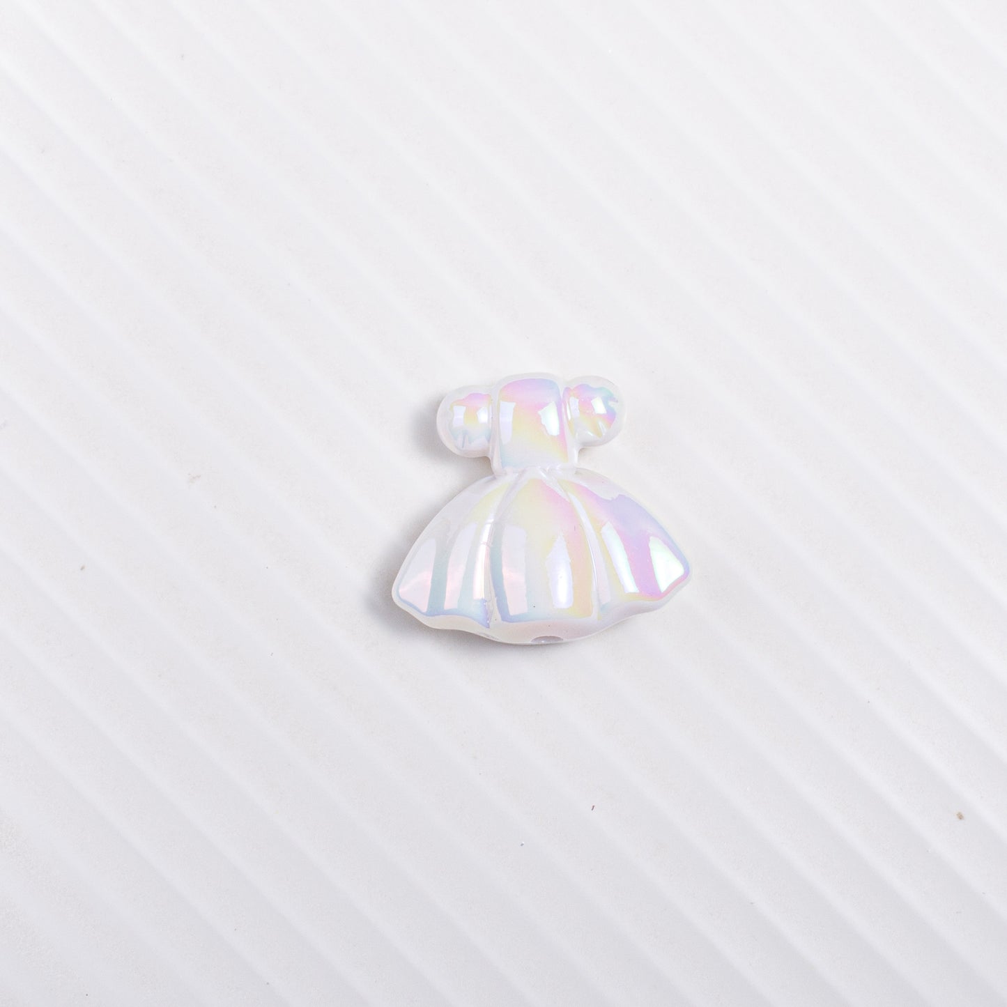 UV Plating Skirt Acrylic Beads 26mm Colorful Shimmering 20pcs 5